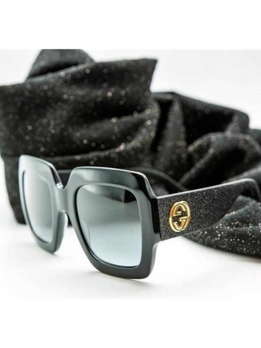 New - Gucci Grey Gradient Square Ladies Sunglasses GG0102S 001 54 - Picture 10 of 12